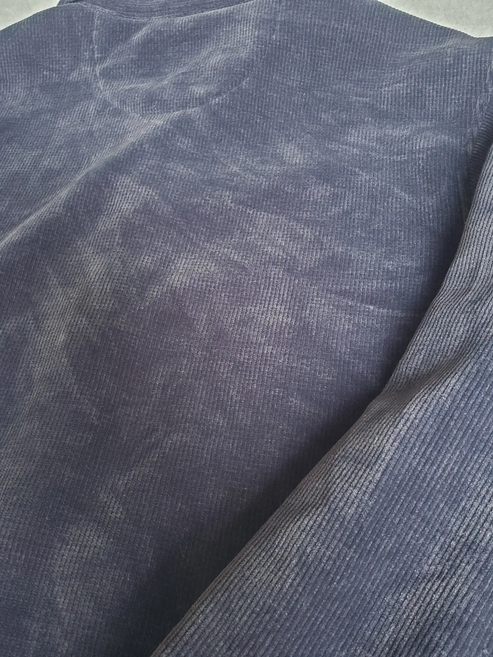 Corduroy Button-Front Jacket in Deep Blue by Oak